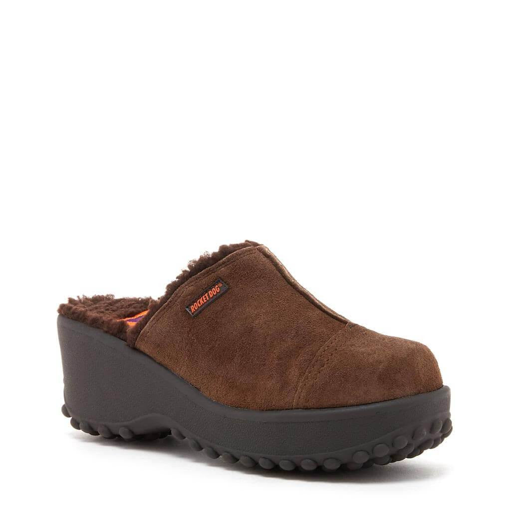 Fran Nubuck Brown Clog - Rocket Dog
