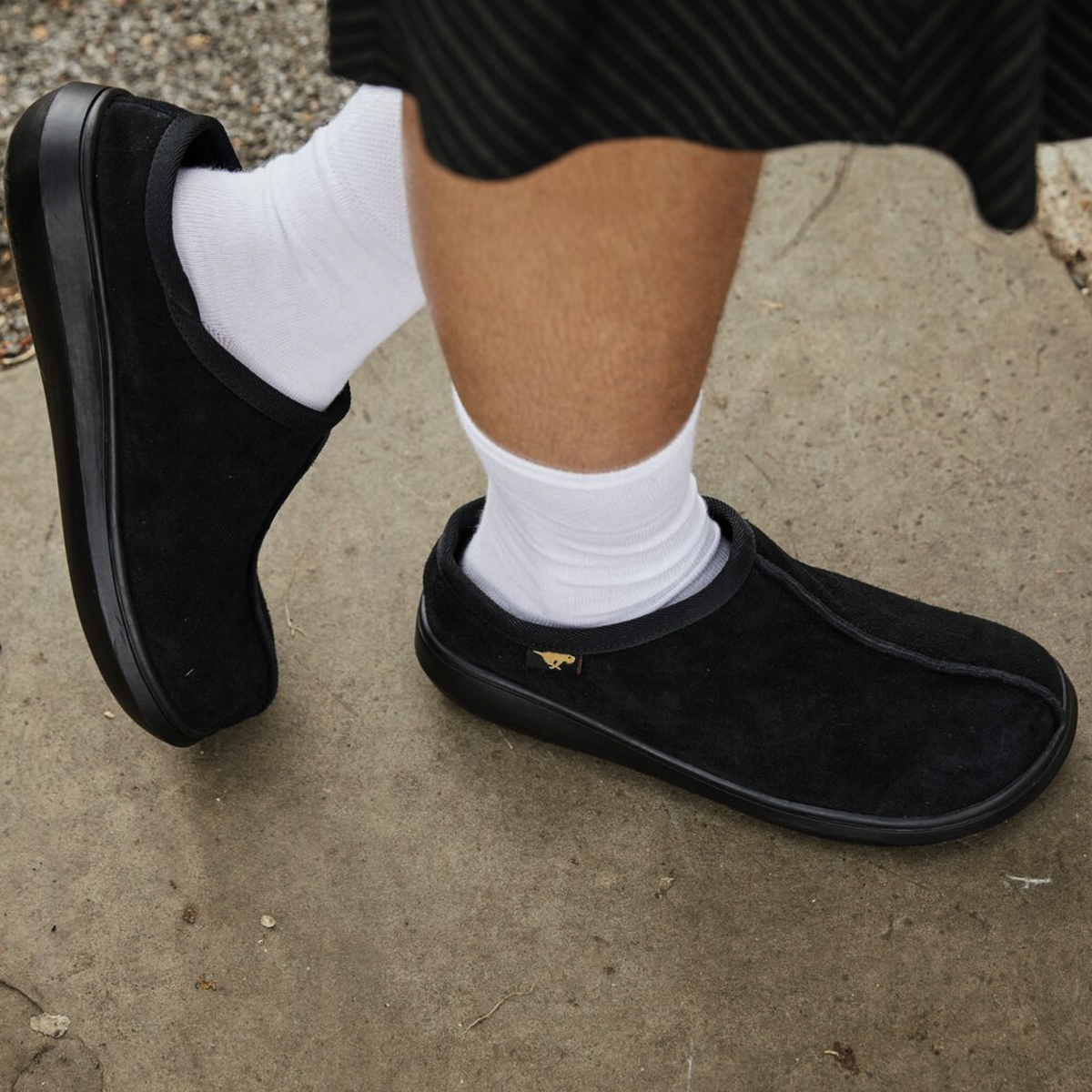 Sugar Glide Black Suede Slipper - Rocket Dog