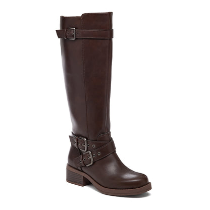 Rocket Dog Women’s Fillie Dark Brown Tall Buckle Boots - Rocket Dog