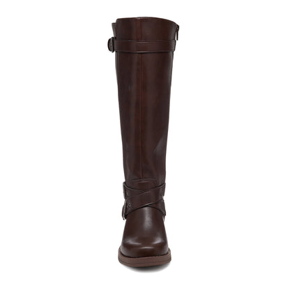 Rocket Dog Women’s Fillie Dark Brown Tall Buckle Boots - Rocket Dog